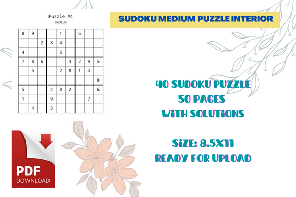 A Practical Evaluation of Sudoku 40 Puzzle Practice Interior for KDP Publishing