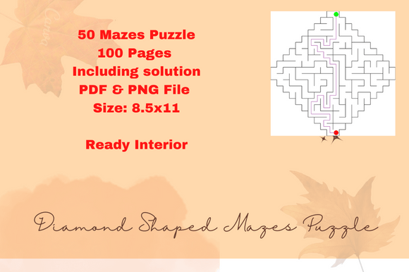 Create a Unique Maze Puzzle Book with KDP Diamond Mazes