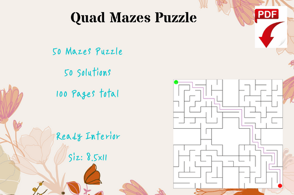 Creating Engaging Activity Books with KDP Quad Shaped Maze INTERIOR