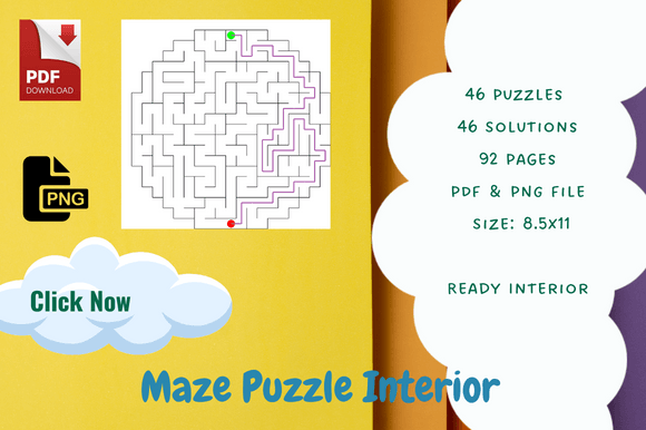 Maximizing Focus and Creativity with the Square Maze 46 Puzzles Interior