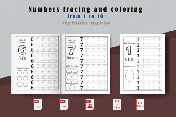 Numbers Tracing and Coloring: A Practical Template for Creative Projects