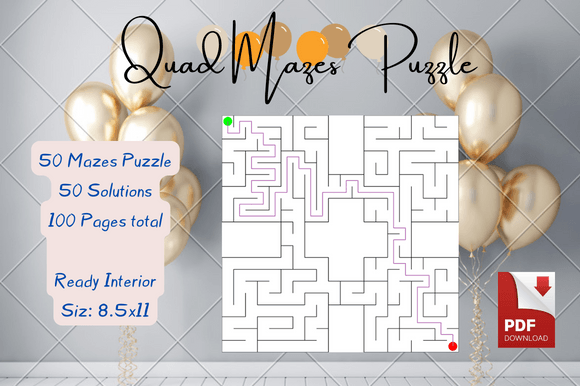 Quad Puzzles Activity KDP Interior: A Structured Approach to Maze Publishing