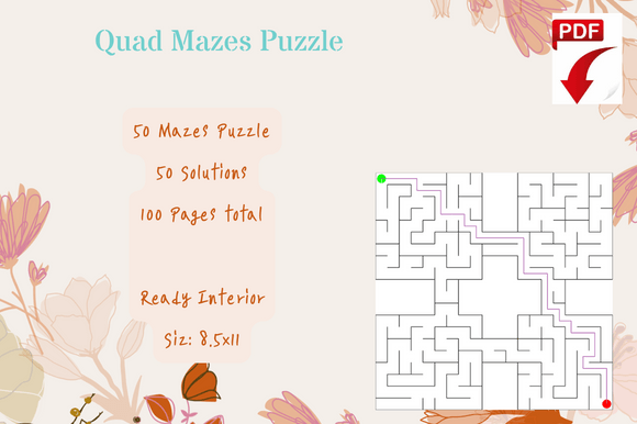 Quad Shaped Maze Puzzles: A Distinctive Option for Activity Book Creation