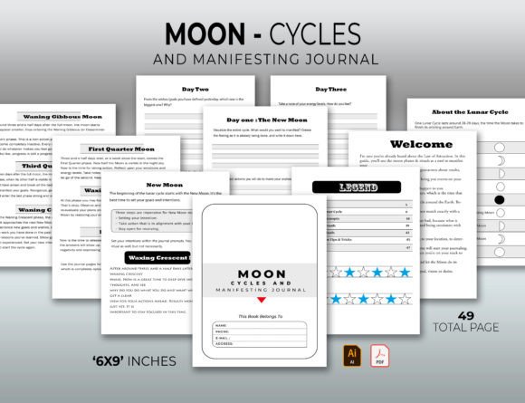 The Moon Cycles and Manifesting Journal: Your Guide to Aligned Creation